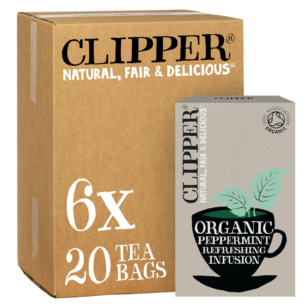 Clipper Organic Infusion Peppermint 20 Tea Bags (Pack Of 6)