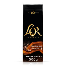 L'OR Espresso Colombia Coffee Beans 500G Intensity 8 100% Arabica