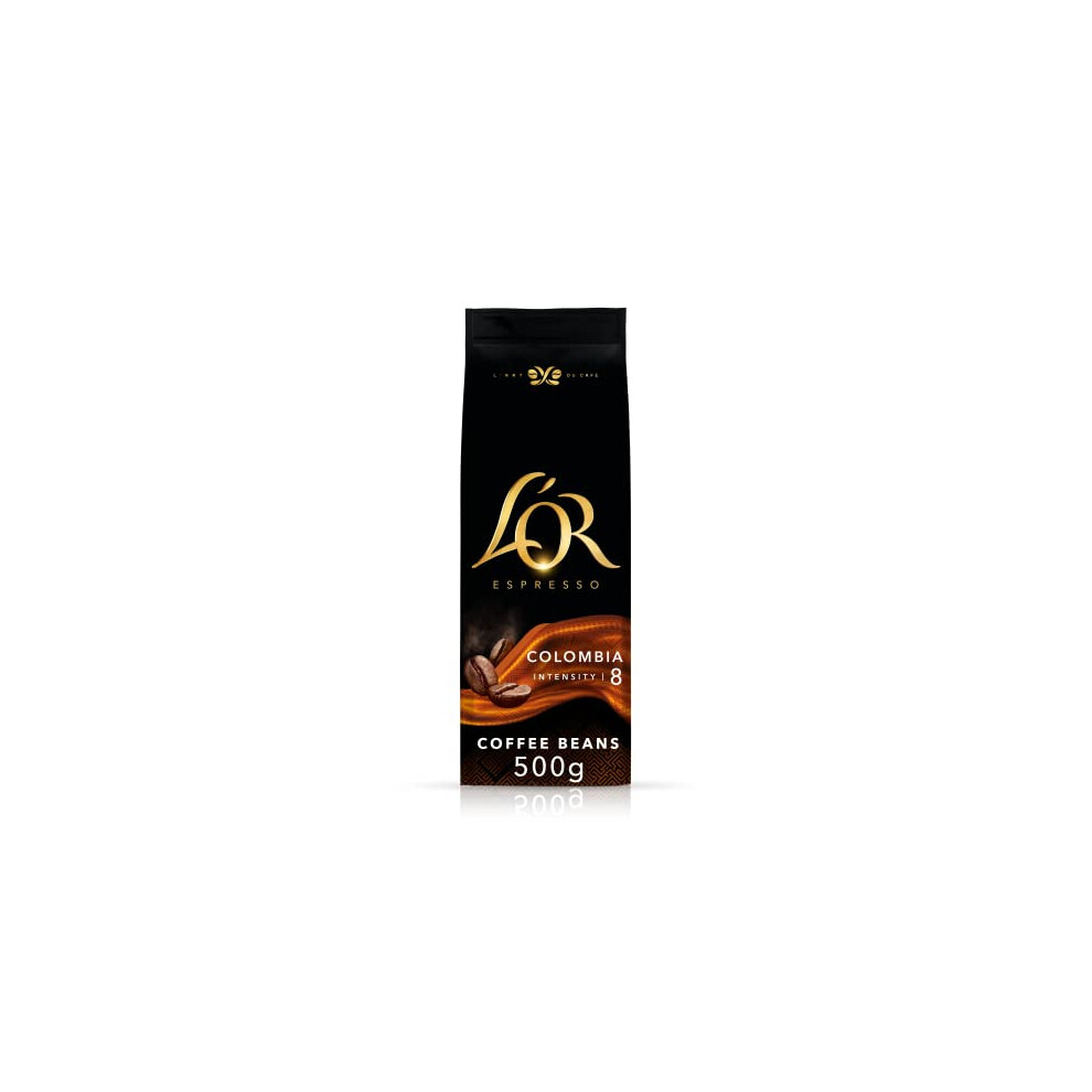 L'or Espresso Colombia Coffee Beans 500G Intensity 8 100% Arabica