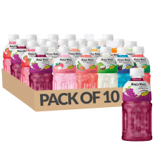 MOGU MOGU Real Fruit Juice with Nata De Coco 320ml | Random Flavours Selected (10 Bottles (Any Random))