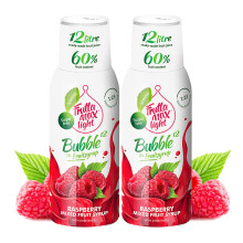2 Pack - Light - Low Carb - Fitness Syrup by FruttaMax | Zero Sugar | with Stevia | 60% Fruit Content 500ml (2 x Raspberry - Light)