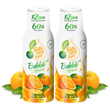 2 Pack - Light - Low Carb - Fitness Syrup by FruttaMax | Zero Sugar | with Stevia | 60% Fruit Content 500ml (2 x Orange - Light)