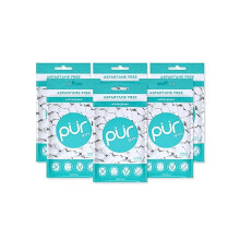 Gum Sugar Free Chewing Gum Made with Xylitol Vegan Aspartame Free Gluten Free & Keto Friendly Natural Wintergreen Flavoured Gum 55 Pieces (Pack of 6)