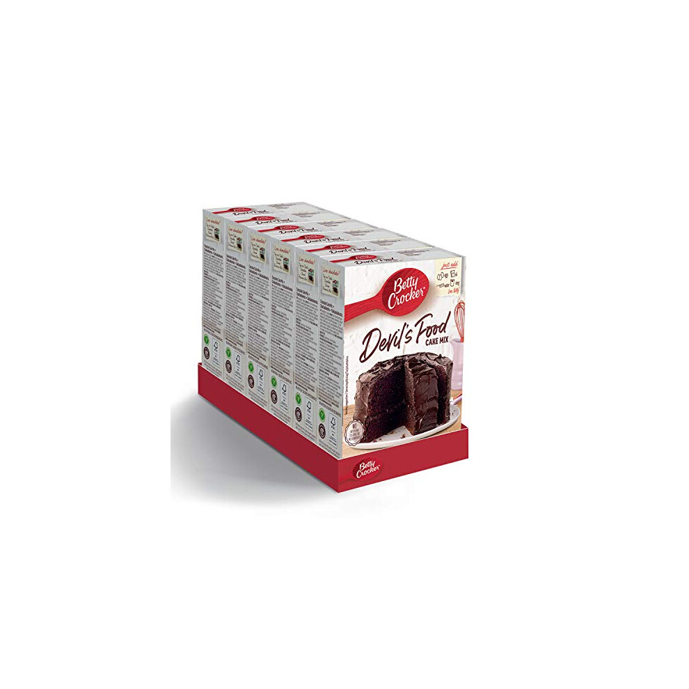 Betty Crocker Devil's Food Chocolate Cake Mix 425g (Pack of 6)