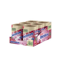 Mentos Pure Fresh Sugar Free Chewing Gum, Paperboard, Cherry, 50 Pieces (Pack of 6)