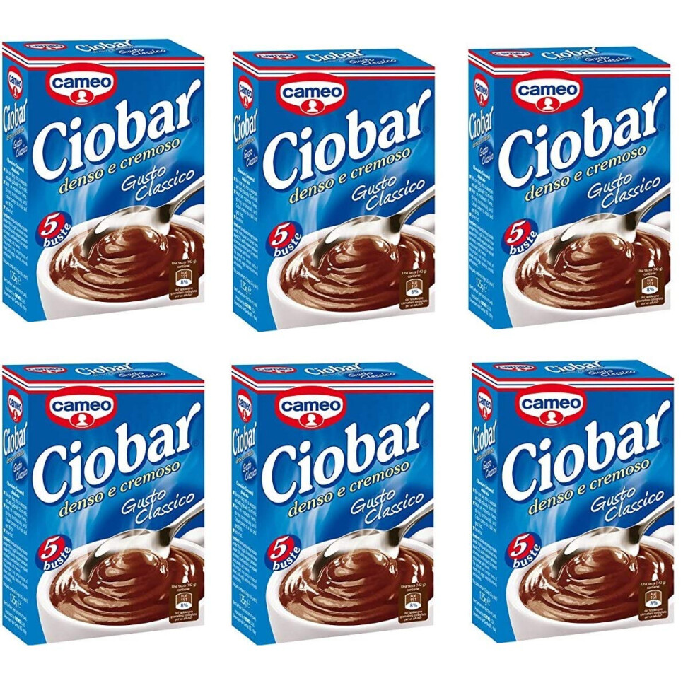 Cameo 6 X 5 Ciobar Classico Instant Italian Hot Chocolate Drink Beverage (5 X 25G)
