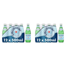 San Pellegrino Sparkling Natural Mineral Water 12x500ml (Pack of 2)
