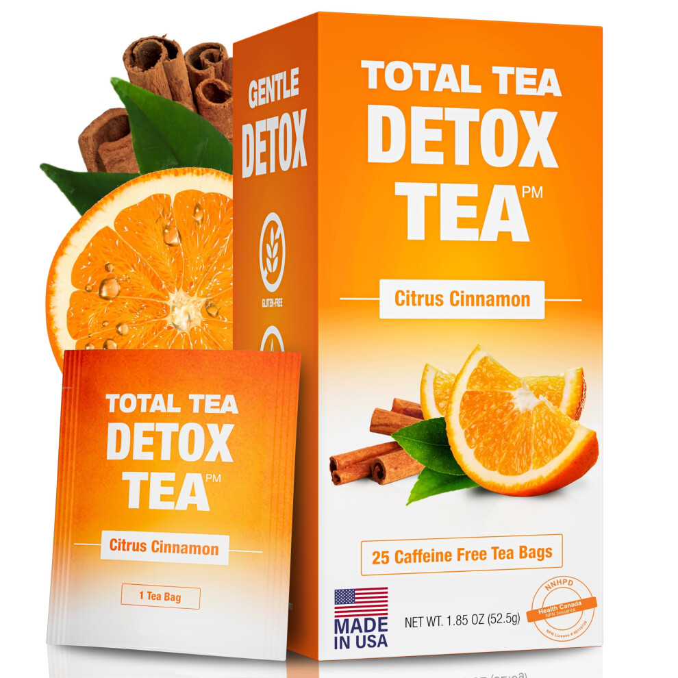 Total Tea Slimming Detox Tea Caffeine Free, Herbal Tea With Chamomile, Hibiscus Tea And Ginger Root For Colon Cleanse And Weight L0ss ? Natural
