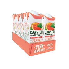 Cawston Press Pink Grapefruit Pressed Juice - 1 Litre Pack of Juice Cartons All Natural ? Vegan ? No Added Sugar, (Pack of 8)