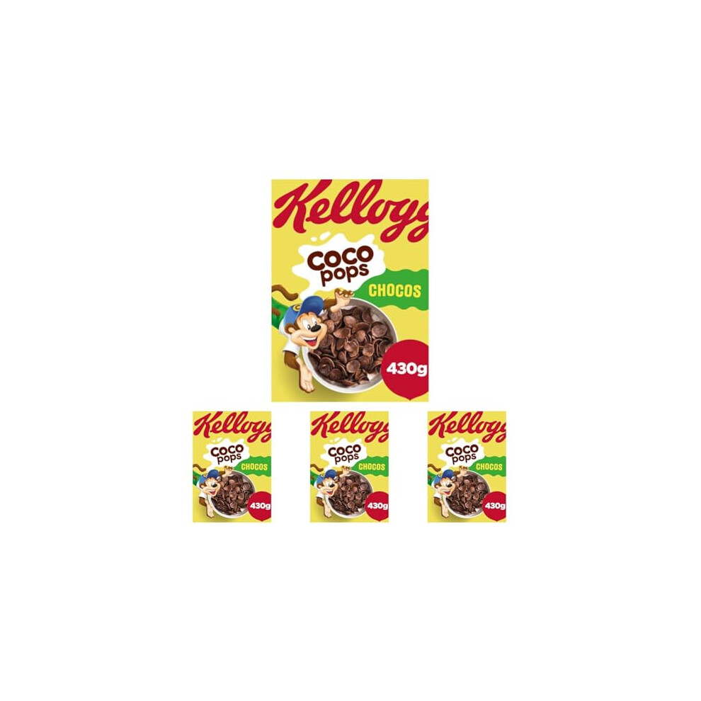 Kelloggs Kellogg's Coco Pops Chocos Chocolate Breakfast Cereal (Pack Of 4) 430G