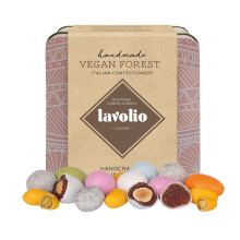 Lavolio Vegan Forest Confectionery Gift Tin (175g) - Premium Selection of Covered Nuts and Plant-Based Chocolate Sweets, Perfect Present for Him or