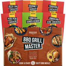 BBQ Seasoning, Rub & Marinades 6 Pack Gift Set - Includes Tandoori Chicken, Peri Peri, Beer Can Chicken, Jamaican Jerk, Turkish Doner & Gourmet Burger