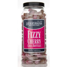 Original Fizzy Cherry Cola Bottles Retro Sweets Gift Jar By Berrymans Sweet Shop - Classic Sweets, Traditional Taste.