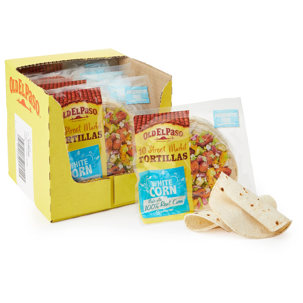 Old El Paso Corn Gluten Free Tortilla Wraps 208G (Pack Of 8) White