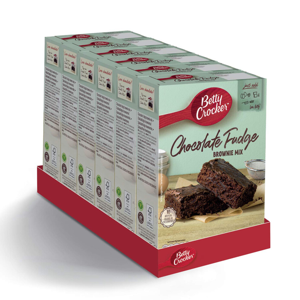 Betty Crocker Chocolate Fudge Brownie Cake Mix 415G (Pack Of 6)