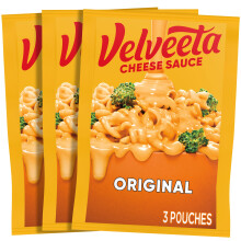 Velveeta Original Cheese Sauce 1 box with 3-4 oz. Pouches