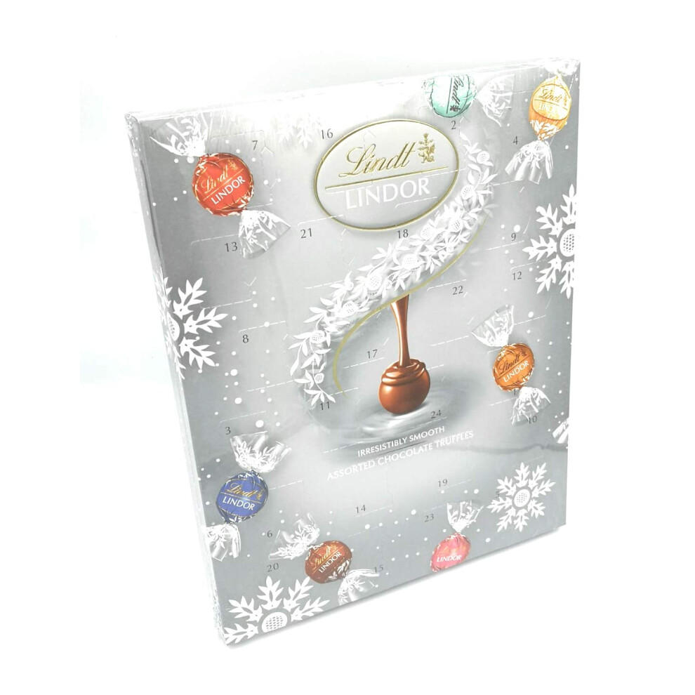 Lindt Lindor Blissful Milk/White / Swiss Chocolate Truffles Advent Calendar 297 g - Fun Countdown to Christmas