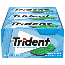 Trident Mint Bliss Sugar Free Chewing Gum with Xylitol 14 Sticks 39 g