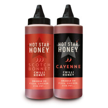 Hot Star Honey Mixed Chilli Sauce | Hand Crafted Sweet Chilli Sauce | Hot Honey Perfect for Chicken, Pizza, Pasta, Steak and Noodles? 2 x 340g bottles