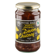 Otter Vale Devon Onion and Pineapple Chutney, Sweet and Tangy Mix of Onion and Marmalade, Hand-Made in Devon, Gluten-Free, 500 g Glass jar