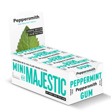 Peppersmith - British Peppermint Gum - Vegan Friendly - 100% Xylitol Plant Based Sweetener - Fresh Breath - Sugar Free Gum - Benefits Oral Health -