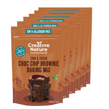 Gluten Free Cake Mix | Creative Nature Vegan Brownie Mix | Nut Free, Dairy Free Baking Mix | Top 14 Allergen Free | 6 Pack
