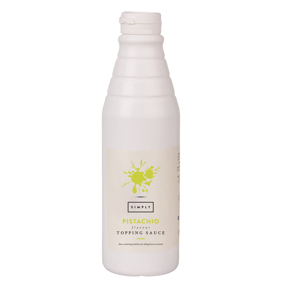 Simply Pistachio Topping Sauce, Ready To Use Dessert Sauce For Ice Waffles, Pancakes, Coffee & Milkshakes (1 Kg) Cream