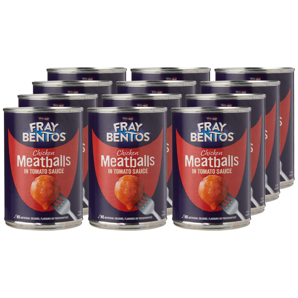 Fray Bentos Chicken Meatballs In Tomato Sauce, 380 G, (Pack Of 12)