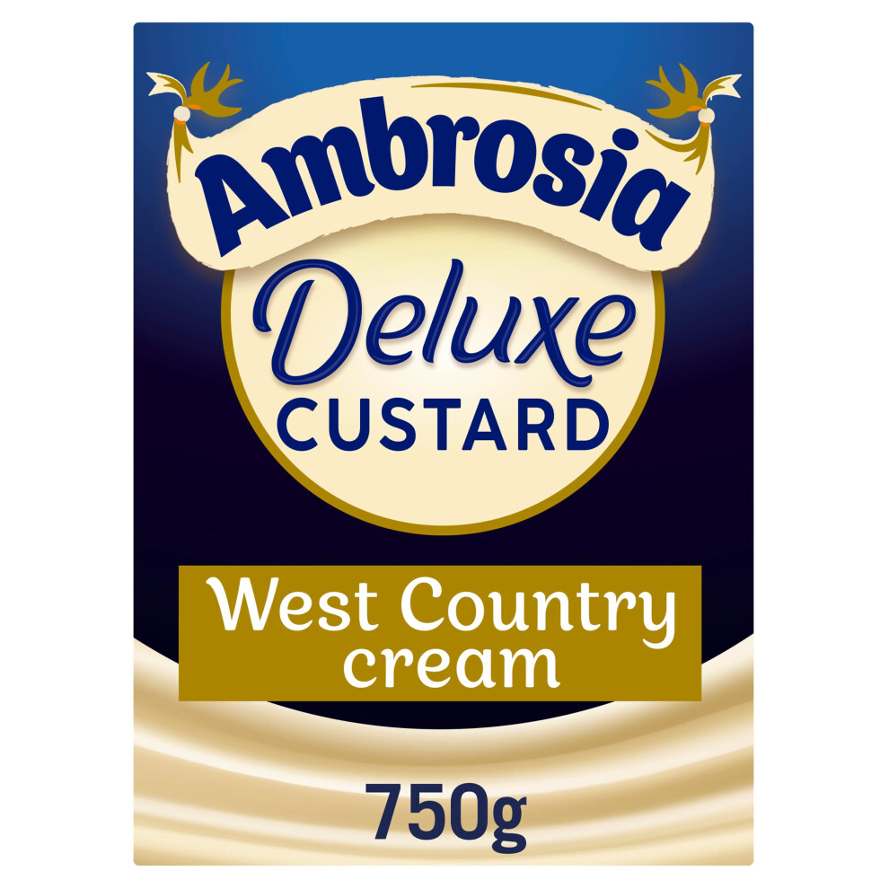 Ambrosia Ready-To-Eat Deluxe Custard, West Country 750 G Carton (Pack Of 12) Cream