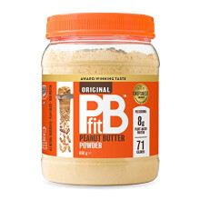 PBfit Peanut Butter Powder - Gluten Free, High Protein, 87% Less Fat, Natural Nut Butter Spread - Powdered Peanut Butter from Real Roasted Pressed