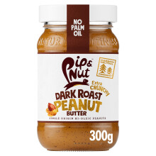 Pip & Nut - Ultimate Extra Crunchy Dark Roast Peanut Butter (6 x 300g) | Natural Nut Butter, No Palm Oil, No Added Sugar, Hi-Oleic Peanuts, High in