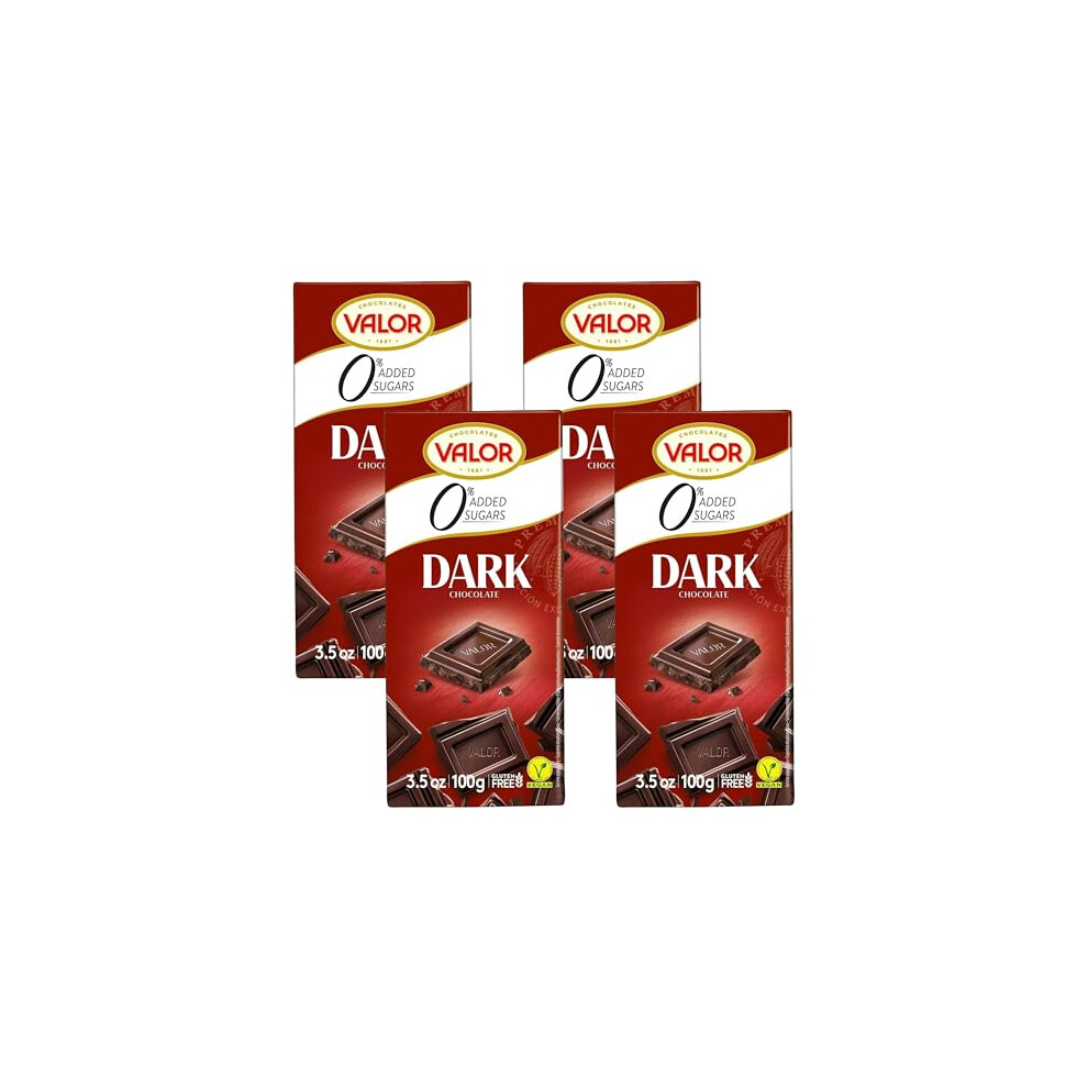 Valor Sugar Free Chocolate ? Keto Low Carb Large Chocolate Bar - Diabetic Chocolate ? Gluten Free, No Added Sugar, & Vegan Chocolate ? Dark Chocolate-image-OPC-PGD9CQH-NEW