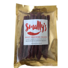 Smally's - Salami Sticks - Spicy? Traditional European Style Snacking Salami, Subtle Spicy Flavour, Made With UK Pork, High Protein, Beer Snack - 200g