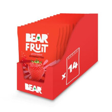 BEAR Fruit Dried Strawberry Packs - Gently Baked Fruit - Healthy - Vegan - 14 x 35g
