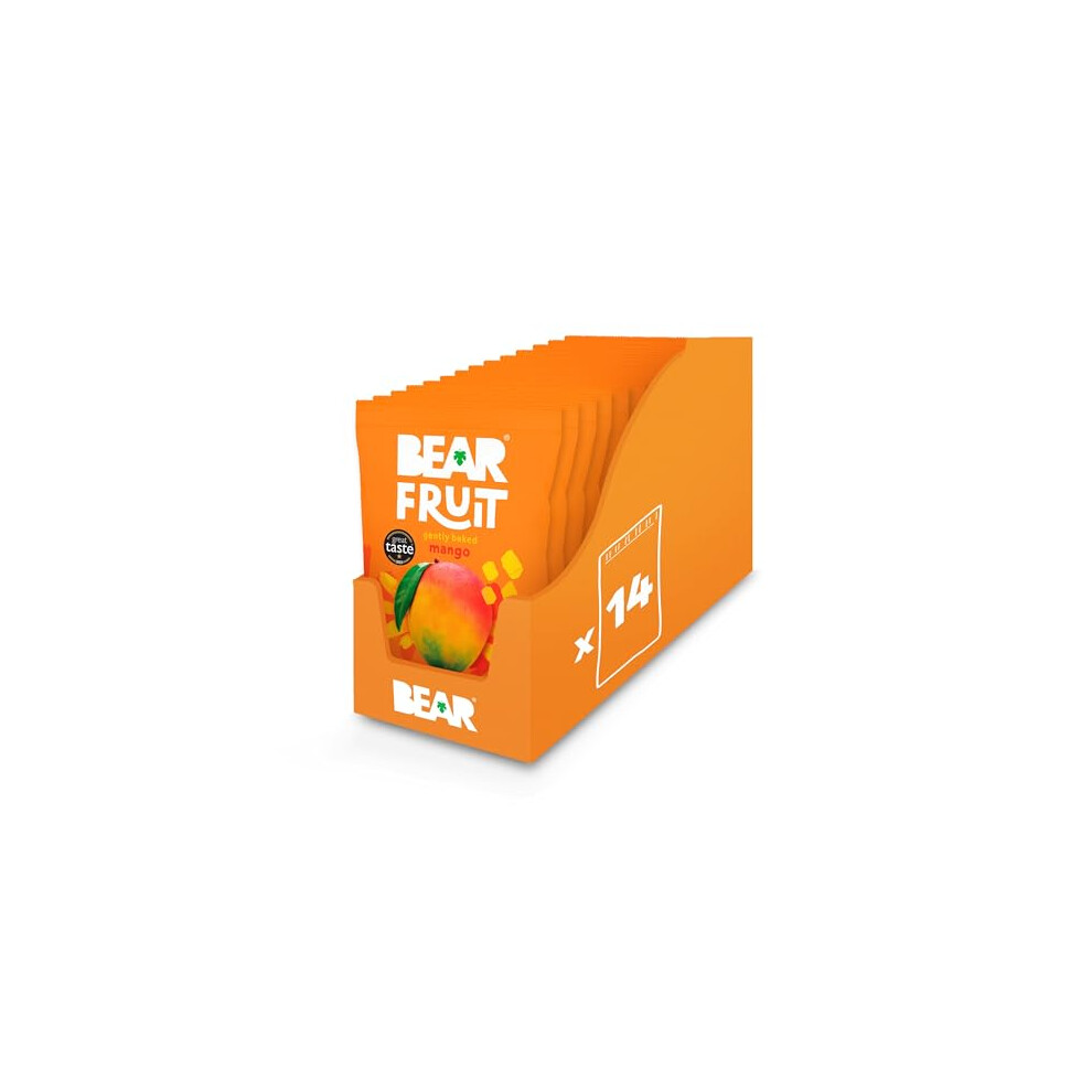 Bear Fruit Dried Mango Packs - Gently Baked Fruit - Healthy - Vegan - 14 X 35G