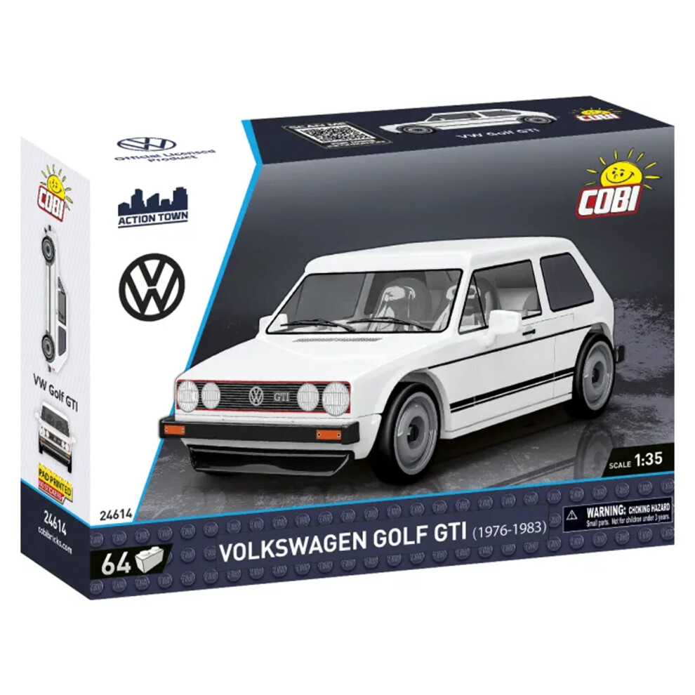 Cobi White 24614 Vw Golf Gti (1976-1983) 1:35 Brick Model 64Pcs