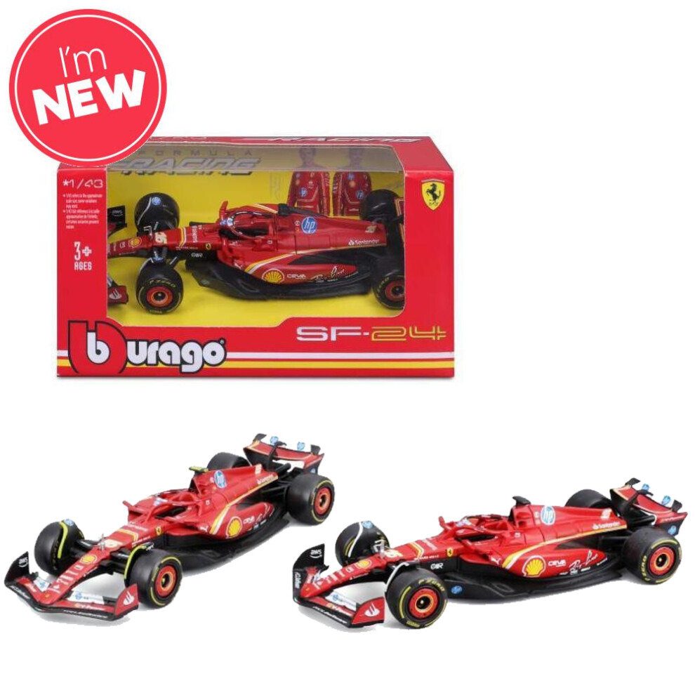 Bburago F1 2024 Ferrari SF-24 Leclerc #16 1:43 Diecast Model B18-36844L-image-OPC-PGD9FDX-NEW
