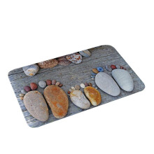 (50*80cm) Colourful Bathroom Kitchen Carpet Hallway Doormat Anti-Slip Carpet Absorb Water Kitchen Bath Mat Pattern Cobblestone Floor Mat