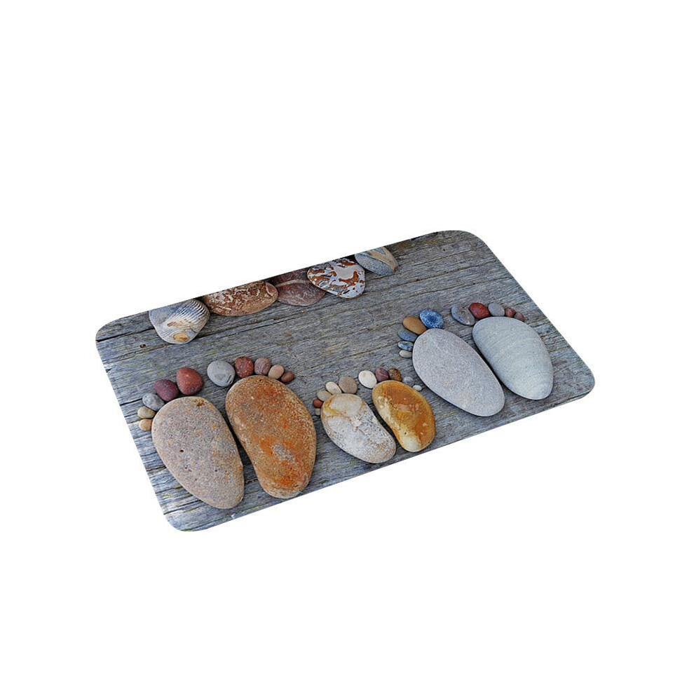 (50*80cm) Colourful Bathroom Kitchen Carpet Hallway Doormat Anti-Slip Carpet Absorb Water Kitchen Bath Mat Pattern Cobblestone Floor Mat