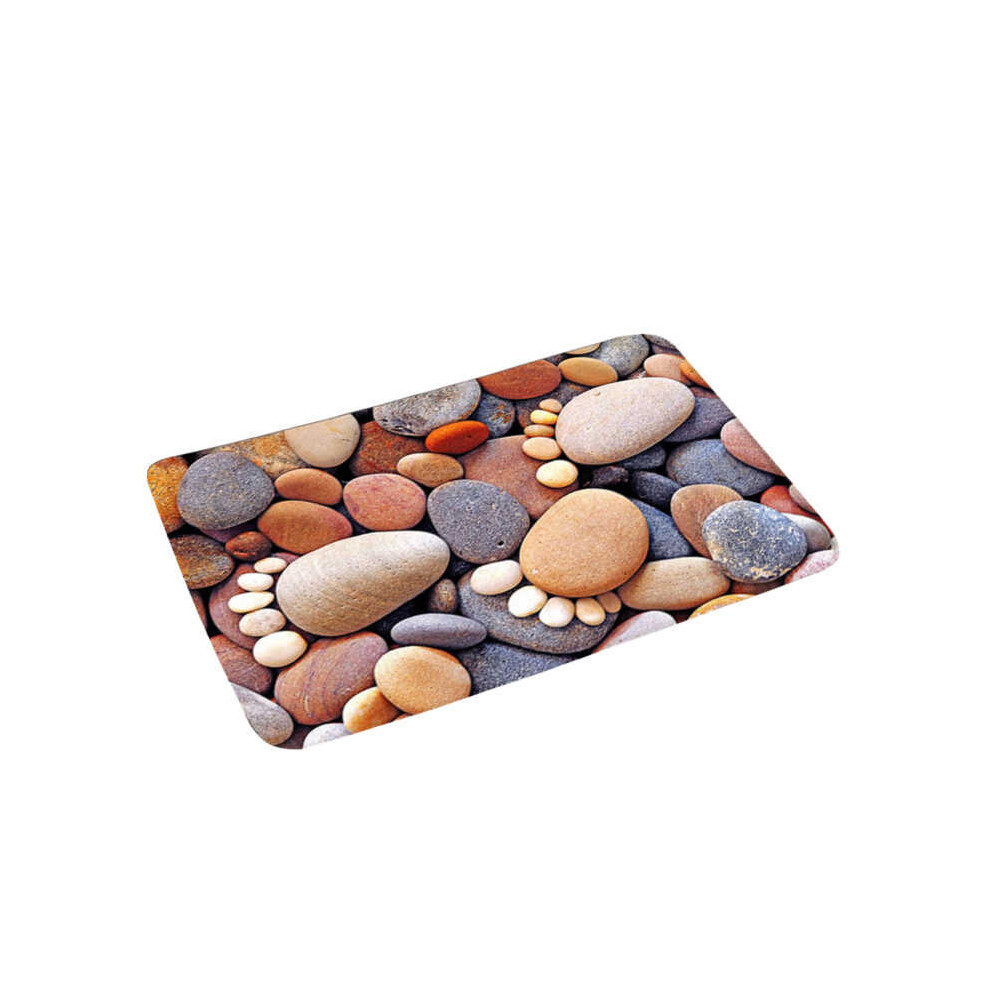 (40*60cm) Colourful Bathroom Kitchen Carpet Hallway Doormat Anti-Slip Carpet Absorb Water Kitchen Bath Mat Pattern Cobblestone Floor Mat