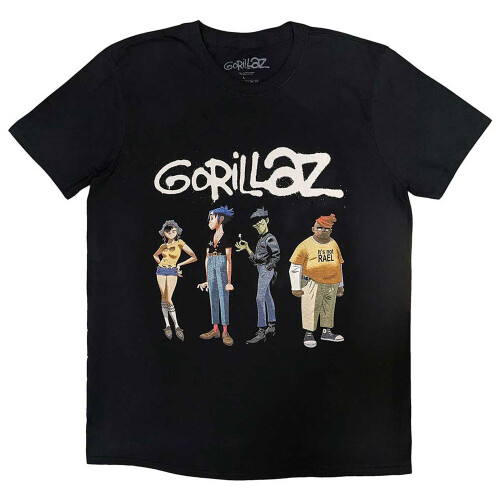 (S, Black) Gorillaz Spray Logo Group T Shirt 1
