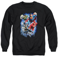 Trevco Sportswear JLA356-AS-1 JLA Storm Makers Adult Crewneck Sweatshirt, Black - Small