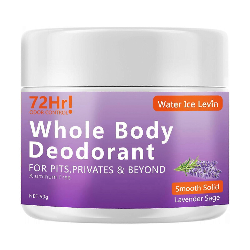 Rowjow Lavender/Cream (2Pcs) Sage Whole Body Deodorant For Women, 72 Hour Odor Control, Women's Deodorant, Invisible Body Deodorant, Aluminum Free