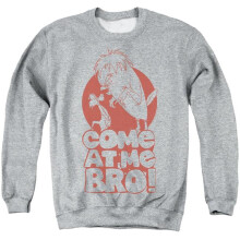 Trevco Sportswear LT250-AS-1 Looney Tunes Come At Me Adult Crewneck Sweatshirt, Athletic Heather - Small