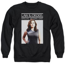Trevco Sportswear NBC758-AS-2 Law & Order Special Victims Unit Behind Closed Doors Adult Crewneck Sweatshirt, Black - Medium