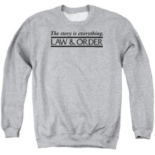 Trevco Sportswear NBC228-AS-6 Law & Order Story Adult Crewneck Sweatshirt, Athletic Heather - 3X