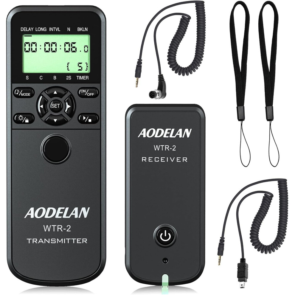 (for Nikon) Remote Shutter Release for Nikon, Wireless Timer Cable Remote