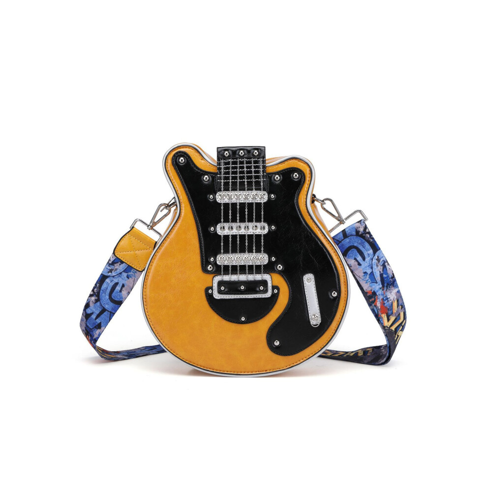 (Orange) Women's bag shoulder bag guitar style handmade women's bag