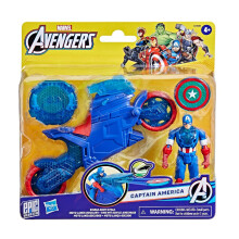 Marvel Avengers Captain America Action Figure With Shield-Shot Cycle Vehicle - Board Game