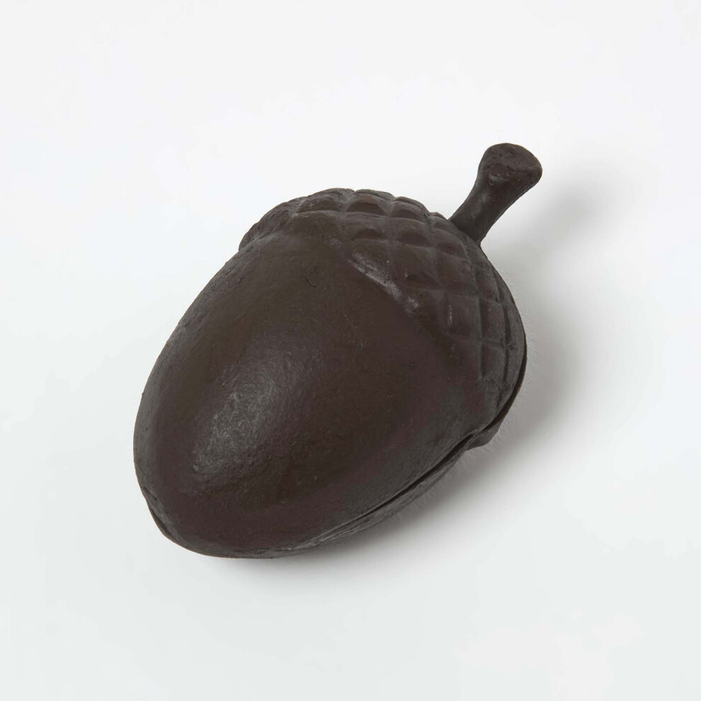 Homescapes Hollow Acorn Key Keeper Cast Iron Brown